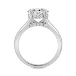 14K WHITE GOLD 1 3/4CT ROUND/OVAL DIAMOND LADIES RING - Image 2