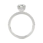 14K WHITE GOLD 1 3/4CT ROUND/OVAL DIAMOND LADIES RING (CENTER STONE OVAL DIAMOND 1 1/2CT) - Image 2