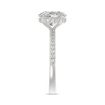 14K WHITE GOLD 1 3/4CT ROUND/OVAL DIAMOND LADIES RING (CENTER STONE OVAL DIAMOND 1 1/2CT) - Image 4