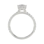 14K WHITE GOLD 1 3/4CT ROUND/PRINCESS DIAMOND LADIES BRIDAL SET (CENTER STONE PRINCESS DIAMOND 1CT) - Image 2
