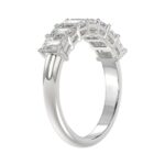 14K WHITE GOLD 1 3/8CT EMERALD DIAMOND LADIES BAND - Image 3