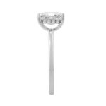 14K WHITE GOLD 1 5/8CT EMERALD/ROUND DIAMOND LADIES RING - Image 3