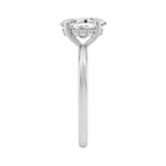 14K WHITE GOLD 1 5/8CT OVAL/ROUND DIAMOND LADIES RING (CENTER STONE OVAL DIAMOND 1 1/2CT) - Image 3