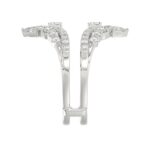 14K WHITE GOLD 1.00CT ROUND/MARQUISE DIAMOND LADIES RING - Image 3