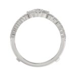 14K WHITE GOLD 1.00CT ROUND/MARQUISE DIAMOND LADIES RING - Image 2