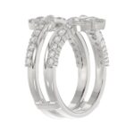 14K WHITE GOLD 1.00CT ROUND/MARQUISE DIAMOND LADIES RING - Image 3