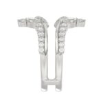 14K WHITE GOLD 1.00CT ROUND/MARQUISE DIAMOND LADIES RING - Image 4