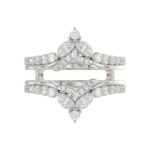 14K WHITE GOLD 1.00CT ROUND/MARQUISE DIAMOND LADIES RING - Image 5