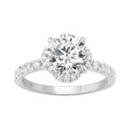 14K WHITE GOLD 2 1/2CT ROUND DIAMOND LADIES RING (CENTER STONE ROUND DIAMOND 2CT)