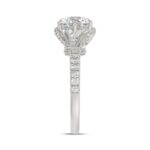 14K WHITE GOLD 2 1/2CT ROUND DIAMOND LADIES RING (CENTER STONE ROUND DIAMOND 2CT) - Image 4