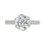 14K WHITE GOLD 2 1/2CT ROUND DIAMOND LADIES RING (CENTER STONE ROUND DIAMOND 2CT) - Image 5