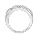 14K WHITE GOLD 2 1/2CT ROUND/PRINCESS DIAMOND LADIES BAND - Image 2