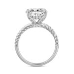 14K WHITE GOLD 2 1/4CT ROUND/OVAL DIAMOND LADIES RING (CENTER STONE OVAL DIAMOND 2.00CT) - Image 2