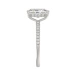 14K WHITE GOLD 2 1/4CT ROUND/RADIANT DIAMOND LADIES RING (CENTER STONE RADIANT DIAMOND 2CT) - Image 4