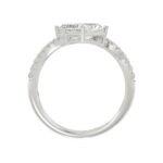 14K WHITE GOLD 2 1/4CT ROUND/RADIANT DIAMOND LADIES RING (CENTER STONE RADIANT DIAMOND 2CT) - Image 2