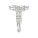 14K WHITE GOLD 2 1/4CT ROUND/RADIANT DIAMOND LADIES RING (CENTER STONE RADIANT DIAMOND 2CT) - Image 3