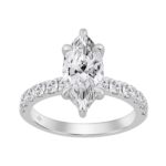 14K WHITE GOLD 2 3/4CT MARQUISE DIAMOND LADIES RING (CENTER STONE MARQUISE DIAMOND 2.00CT)