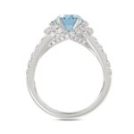 14K WHITE GOLD 2 3/4CT ROUND/BLUE OVAL DIAMOND LADIES RING (CENTER STONE BLUE OVAL DIAMOND 2CT) - Image 5