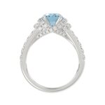 14K WHITE GOLD 2 3/4CT ROUND/OVAL BLUE DIAMOND LADIES RING (CENTER STONE OVAL BLUE DIAMOND 2.00CT) - Image 2