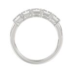 14K WHITE GOLD 2.00CT EMERALD DIAMOND LADIES BAND - Image 2