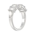 14K WHITE GOLD 2.00CT EMERALD DIAMOND LADIES BAND - Image 3