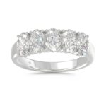 14K WHITE GOLD 2.00CT OVAL DIAMOND LADIES BAND