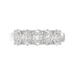 14K WHITE GOLD 2.00CT OVAL DIAMOND LADIES BAND - Image 5