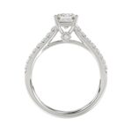 14K WHITE GOLD 2.00CT ROUND/EMERALD DIAMOND LADIES BRIDAL SET (CENTER STONE EMERALD DIAMOND 1 1/2CT - Image 2