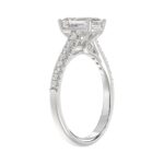 14K WHITE GOLD 2.00CT ROUND/EMERALD DIAMOND LADIES BRIDAL SET (CENTER STONE EMERALD DIAMOND 1 1/2CT - Image 3