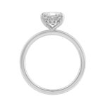 14K WHITE GOLD 2.00CT ROUND/EMERALD DIAMOND LADIES RING (CENTER STONE EMERALD DIAMOND 2CT) - Image 3