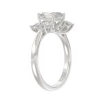 14K WHITE GOLD 2.00CT ROUND/MARQUISE/PEAR/LONG HEXAGON STEP CUT LADIES RING - Image 3