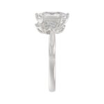 14K WHITE GOLD 2.00CT ROUND/MARQUISE/PEAR/LONG HEXAGON STEP CUT LADIES RING - Image 4