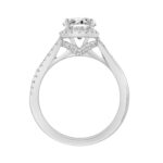 14K WHITE GOLD 2.00CT ROUND/OVAL DIAMOND LADIES BRIDAL SET - Image 2