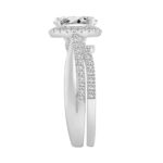 14K WHITE GOLD 2.00CT ROUND/OVAL DIAMOND LADIES BRIDAL SET - Image 3