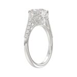 14K WHITE GOLD 3 1/2CT ROUND/MARQUISE DIAMOND LADIES BRIDAL SET (CENTER STONE MARQUISE DIAMOND 2.00CT) - Image 3