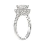14K WHITE GOLD 3.00CT ROUND DIAMOND LADIES BRIDAL SET (CENTER STONE ROUND DIAMOND 1 1/2CT - Image 3