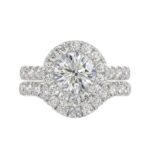 14K WHITE GOLD 3.00CT ROUND DIAMOND LADIES BRIDAL SET (CENTER STONE ROUND DIAMOND 1 1/2CT - Image 5