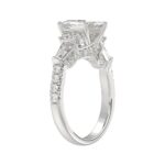 14K WHITE GOLD 3.00CT ROUND/BAGUETTE/HEXAGON DIAMOND LADIES RING - Image 3