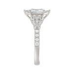 14K WHITE GOLD 3.00CT ROUND/BAGUETTE/HEXAGON DIAMOND LADIES RING - Image 4