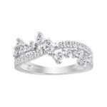 14K WHITE GOLD 3/4CT ROUND DIAMOND LADIES BAND