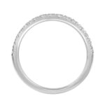 14K WHITE GOLD 3/8CT ROUND DIAMOND LADIES BAND - Image 2