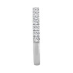 14K WHITE GOLD 3/8CT ROUND DIAMOND LADIES BAND - Image 3