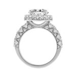 14K WHITE GOLD 4 1/2CT ROUND DIAMOND LADIES RING (CENTER STONE ROUND DIAMOND 3CT) - Image 2
