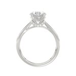 14K WHITE GOLD 4 1/2CT ROUND/OVAL DIAMOND LADIES BRIDAL SET (CENTER STONE OVAL DIAMOND 3.00CT) - Image 2