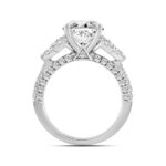 14K WHITE GOLD 4 1/3CT ROUND/PEAR/MARQUISE/OVAL DIAMOND LADIES RING (CENTER STONE OVAL DIAMOND 3CT) - Image 2