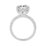 14K WHITE GOLD 4 3/4CT ROUND/PEAR DIAMOND LADIES RING (CENTER STONE PEAR DIAMOND 4CT) - Image 2