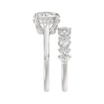 14K WHITE GOLD 4 3/8CT ROUND DIAMOND LADIES BRIDAL SET (CENTER STONE ROUND DIAMOND 3.00CT) - Image 4