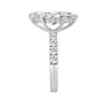 14K WHITE GOLD 4.00CT MARQUISE/ROUND DIAMOND LADIES RING (CENTER STONE MARQUISE DIAMOND 3.00CT) - Image 2