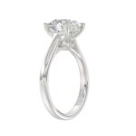 14K WHITE GOLD 4.00CT ROUND DIAMOND LADIES BRIDAL SET (CENTER STONE ROUND DIAMOND 3.00CT) - Image 3