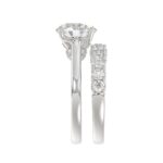 14K WHITE GOLD 4.00CT ROUND DIAMOND LADIES BRIDAL SET (CENTER STONE ROUND DIAMOND 3.00CT) - Image 4